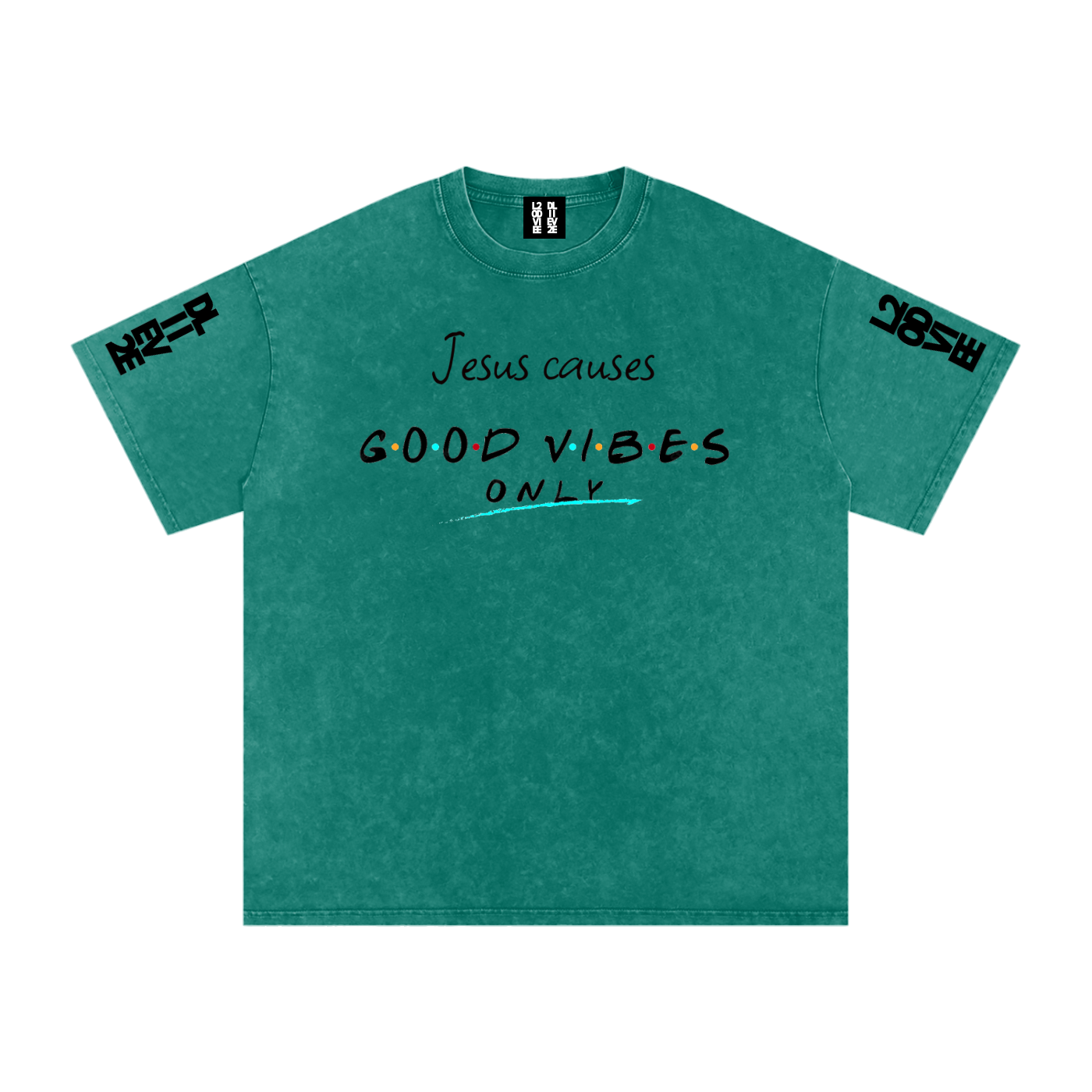 l2dd2l,Jesus causes good vibes only,shirt